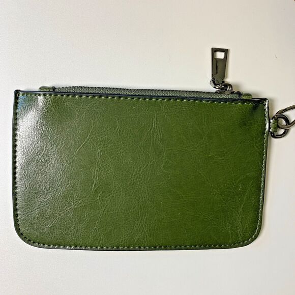 MDBM Maison de Beauté Provence Green Leather Front Pocket Tote Handbag w/ pouch - Picture 14 of 16